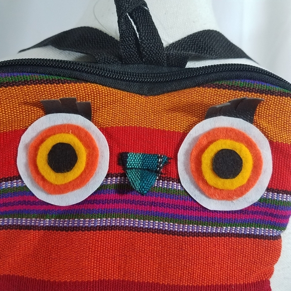 Guatemalan Kids/Small Hobo Owl Backpack NWOT - Picture 8 of 16